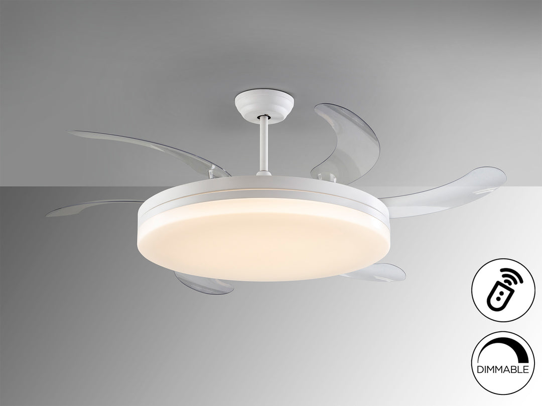 Ventilator tavan Schuller Vento Maxi alb Ø80 LED CCT