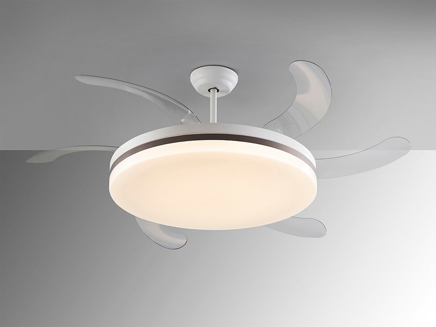 Ventilator tavan Schuller Vento Maxi alb-bronz Ø80 LED CCT