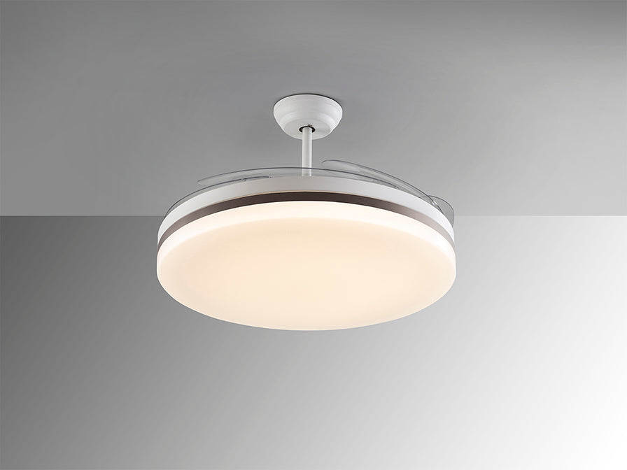 Ventilator tavan Schuller Vento Maxi alb-bronz Ø80 LED CCT