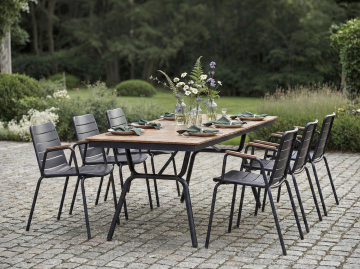 Set dining Cinas Parc masa si 6 scaune antracit