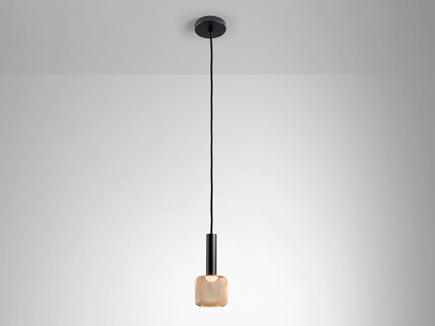 Lustra Schuller Sincro 1 lumina negru-auriu, LED dimabil