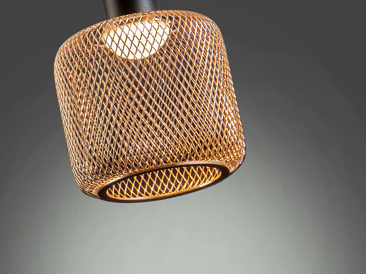 Lustra Schuller Sincro 1 lumina negru-auriu, LED dimabil