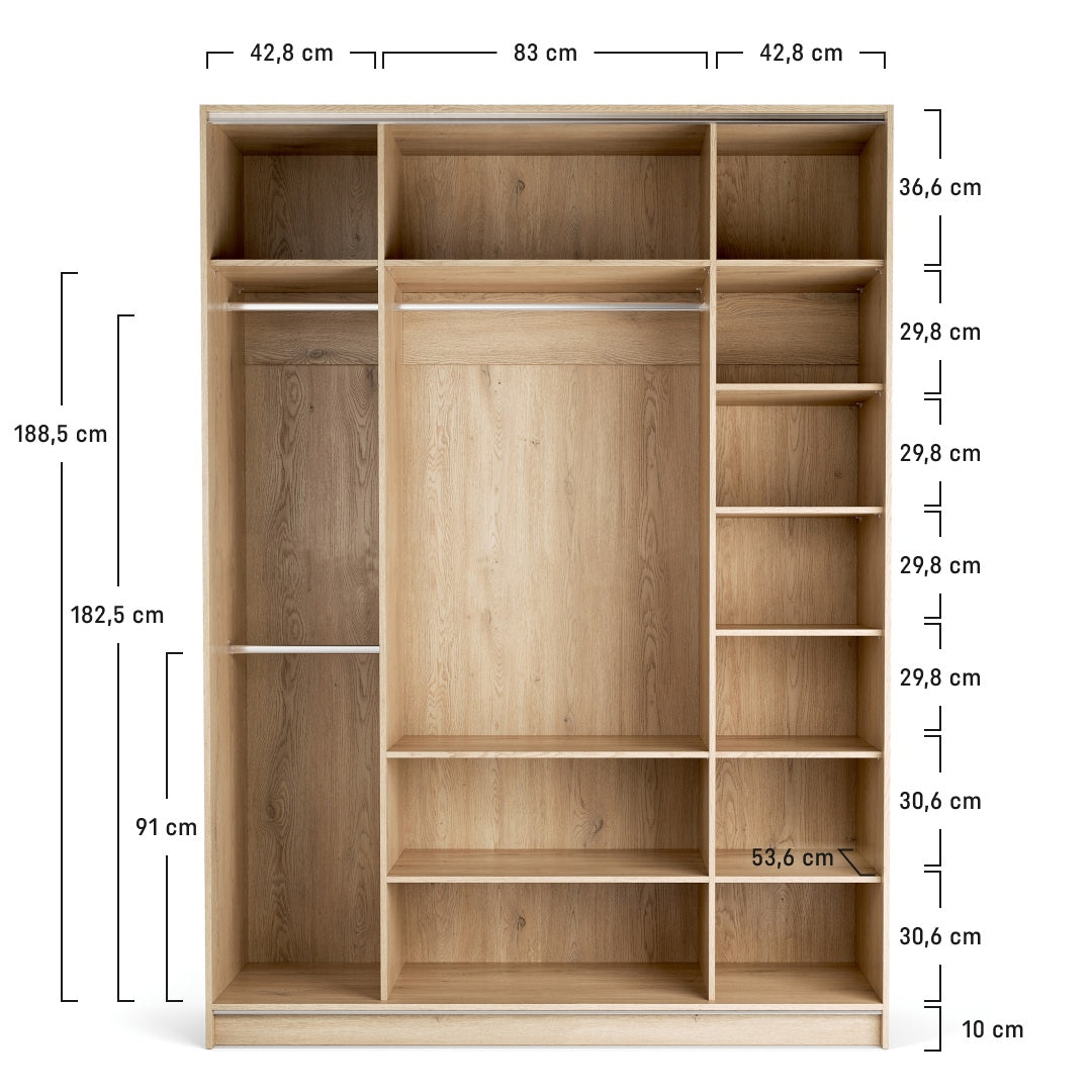 Dulap cu 4 uși VOX Stor 175x240 cm – dimensiuni