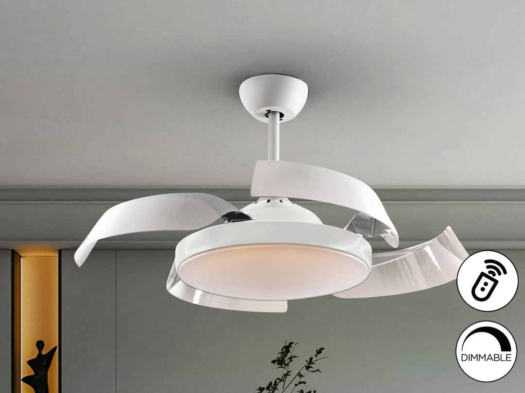 Ventilator tavan Schuller Enzo alb Ø106 LED CCT dimabil