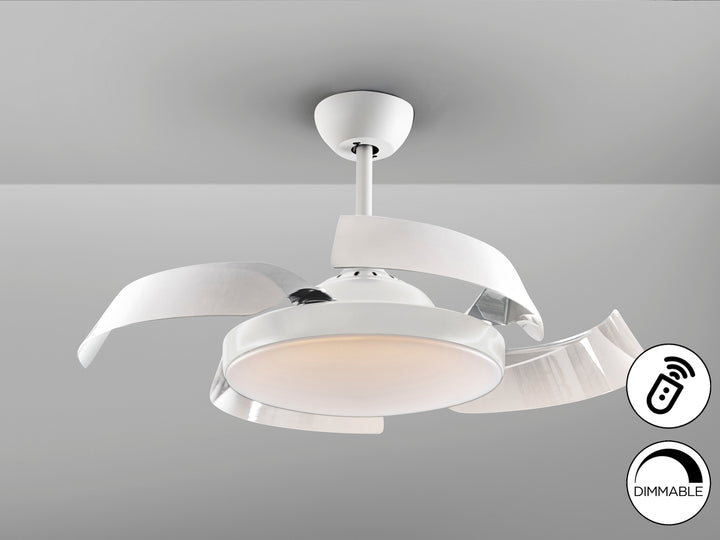 Ventilator tavan Schuller Enzo alb Ø106 LED CCT dimabil