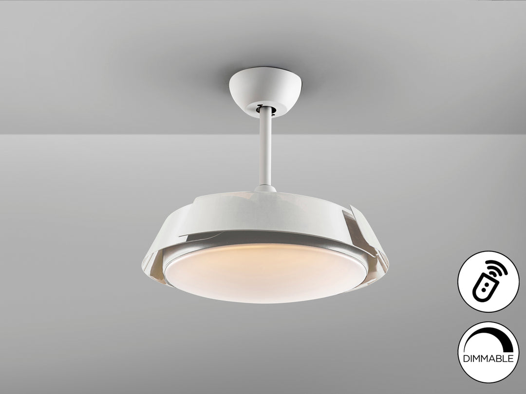 Ventilator tavan Schuller Enzo alb Ø106 LED CCT dimabil