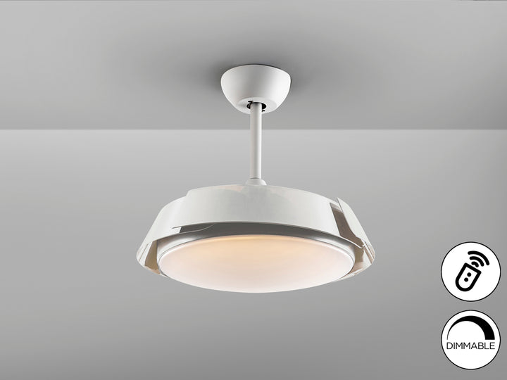 Ventilator tavan Schuller Enzo alb Ø106 LED CCT dimabil