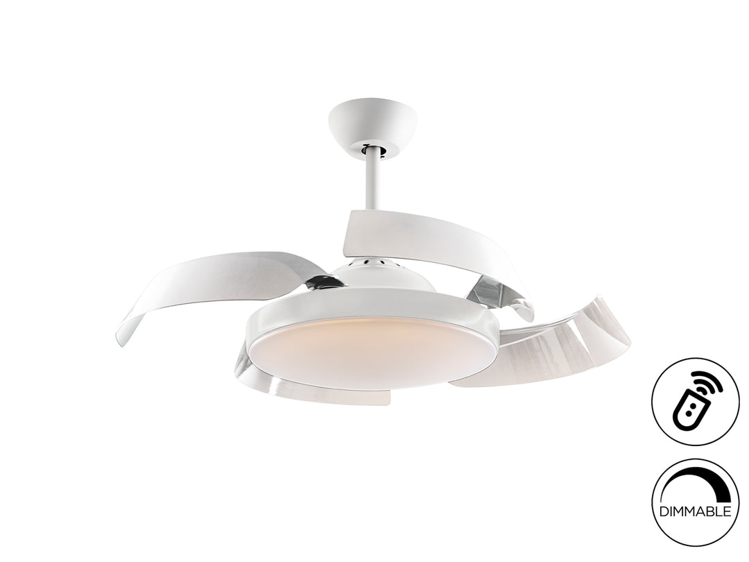 Ventilator tavan Schuller Enzo alb Ø106 LED CCT dimabil