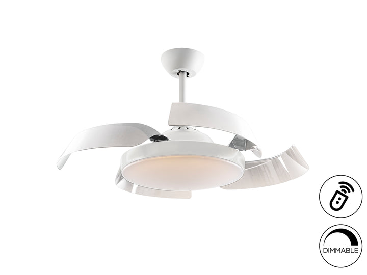 Ventilator tavan Schuller Enzo alb Ø106 LED CCT dimabil