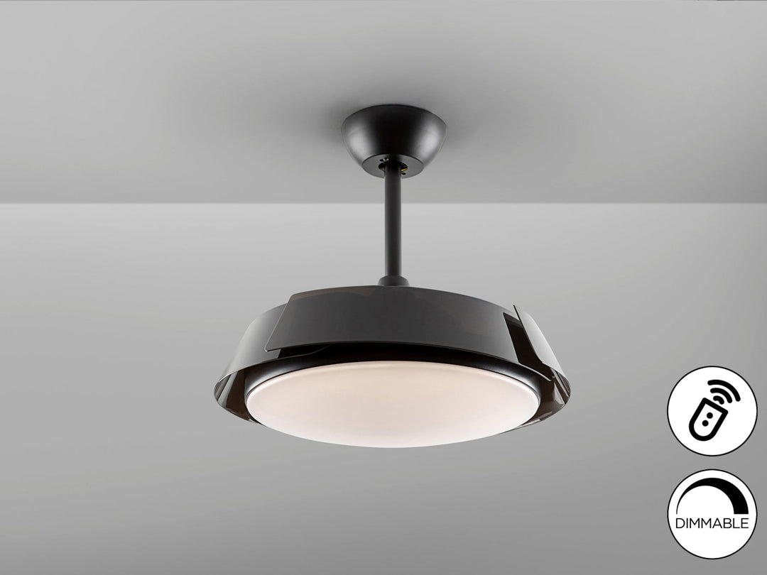 Ventilator tavan Schuller Enzo negru Ø106 LED CCT dimabil