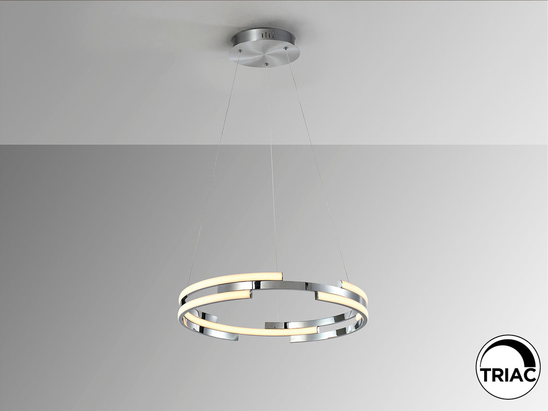 Lustra Schuller Ciclos disc Ø60 cromat LED 52W dimabil