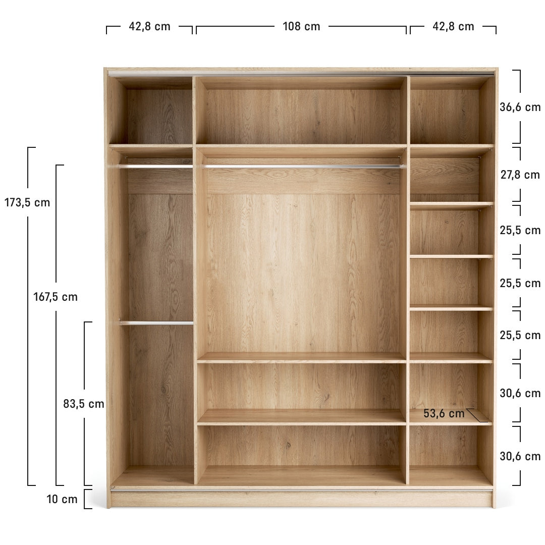 Dulap cu 4 uși VOX Stor 200x225 cm – dimensiuni