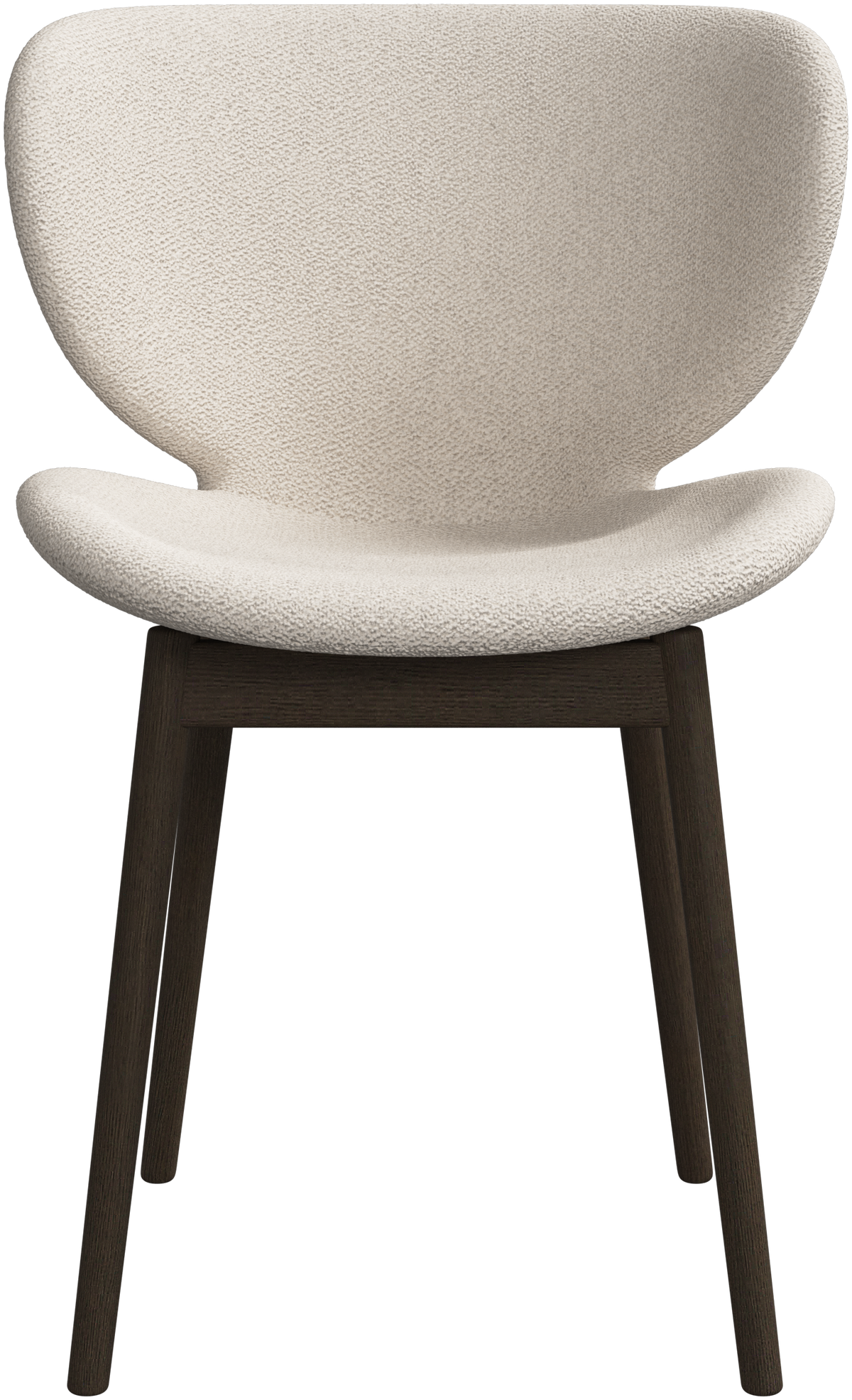 Scaun de dining BoConcept Hamilton, tapițerie albă Lazio, stejar închis — detaliu