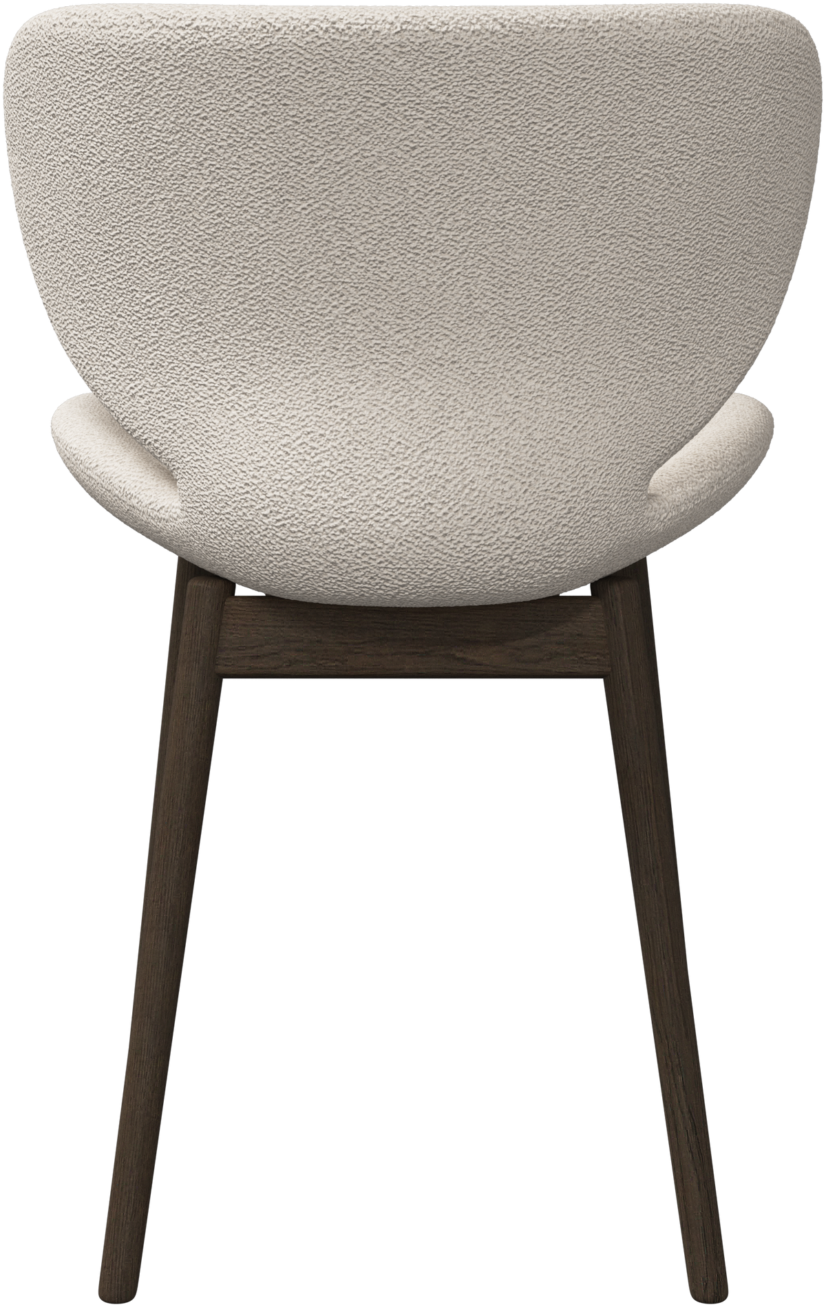 Scaun de dining BoConcept Hamilton, tapițerie albă Lazio, stejar închis — detaliu