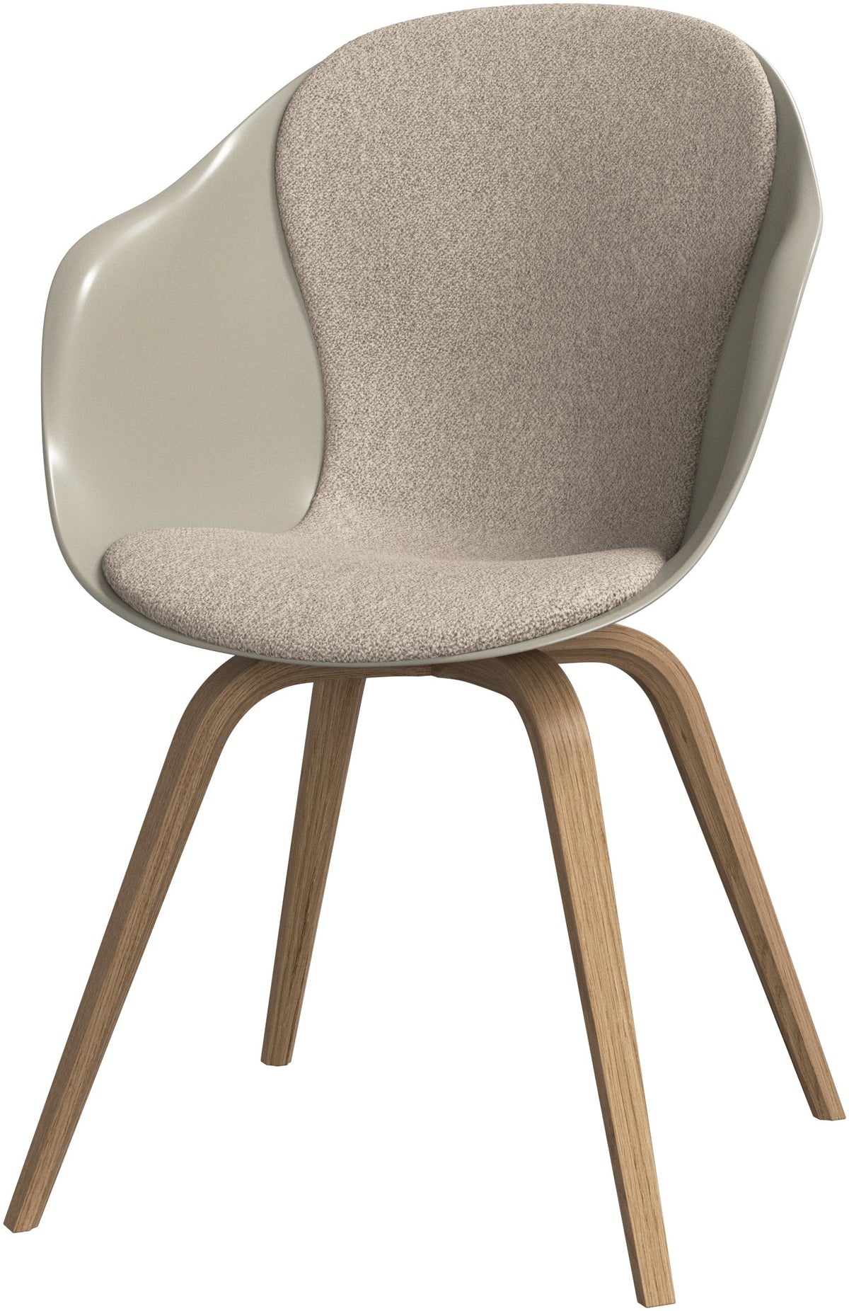 Scaun dining BoConcept Hauge, bej Lazio, stejar natural — detaliu