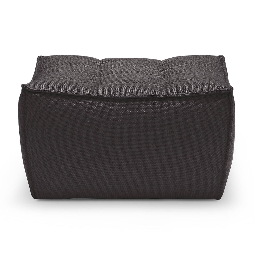 Taburet N701 Ethnicraft cu husă țesătură gri închis — vedere frontală