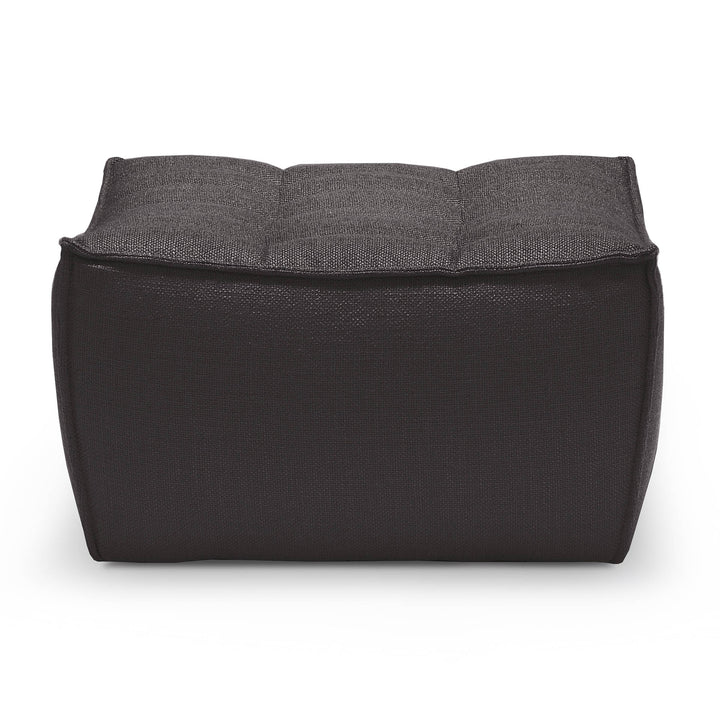 Taburet N701 Ethnicraft cu husă țesătură gri închis — vedere frontală