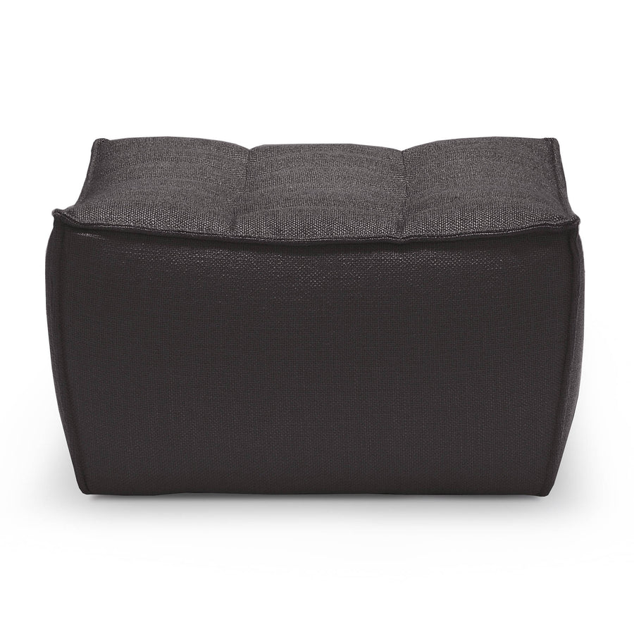 Taburet N701 Ethnicraft cu husă țesătură gri închis — vedere frontală
