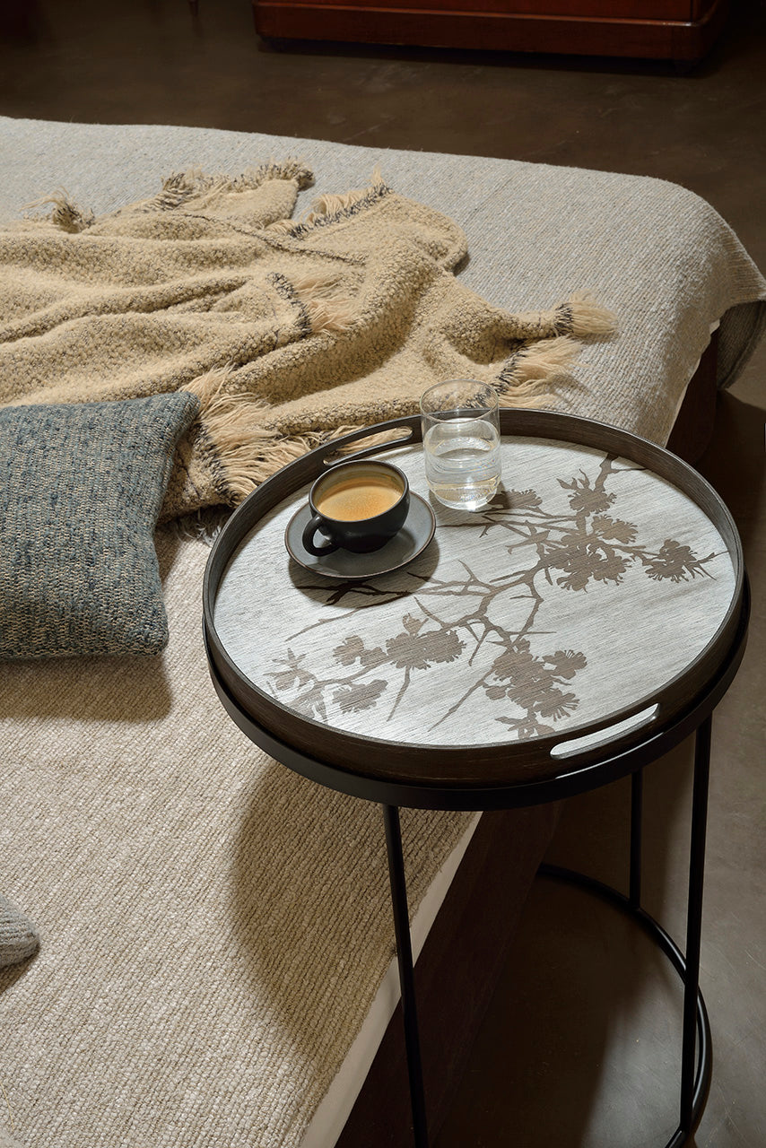 Masuta laterala Ethnicraft Tray Round S