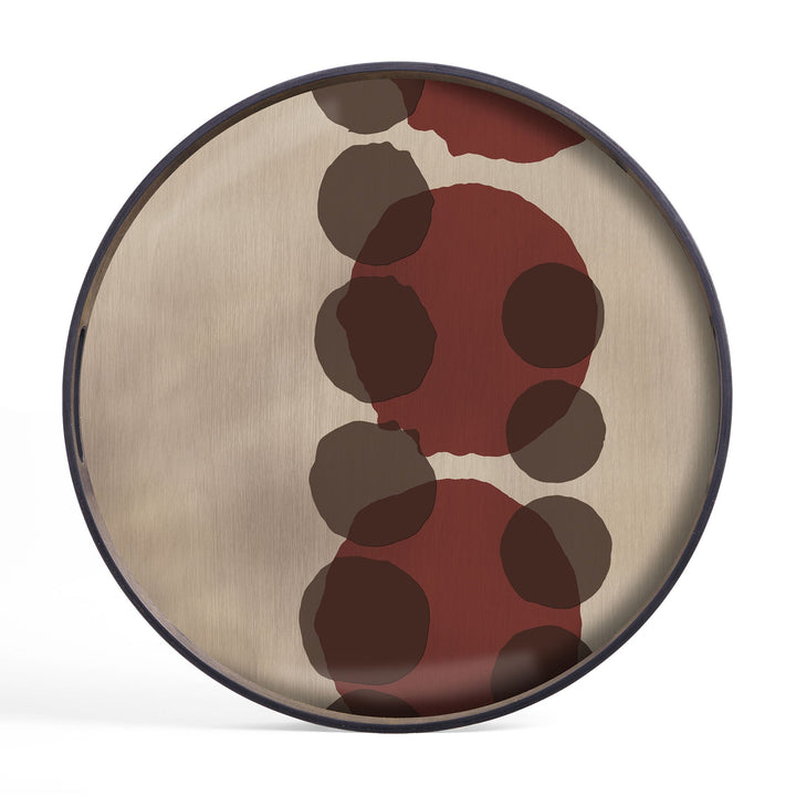 Tavă Ethnicraft Layered Dots Pinot 48x48 cm sticlă