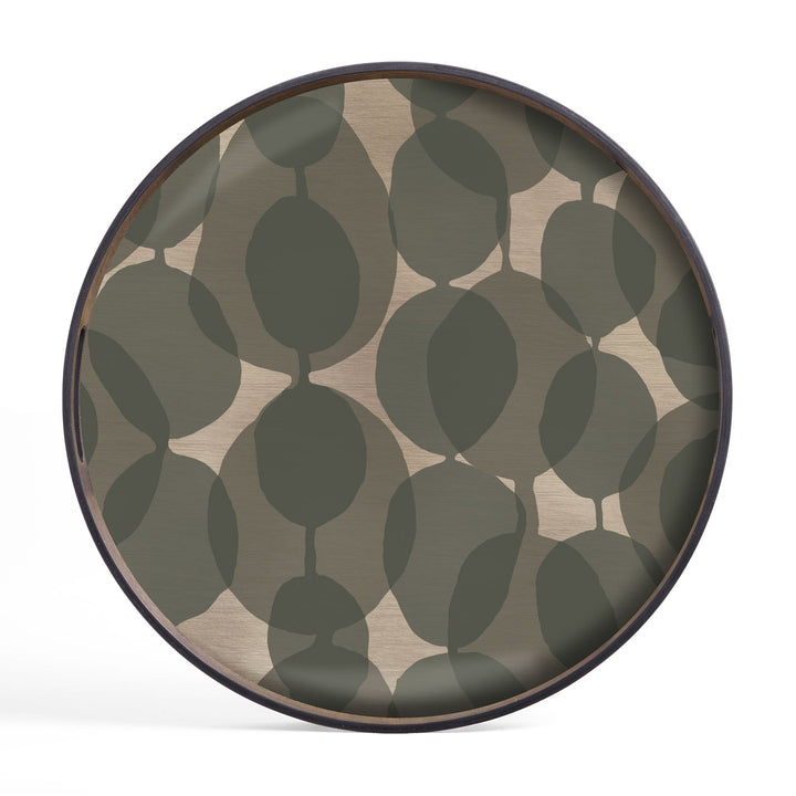 Tavă Ethnicraft Connected Dots 48x48 cm sticlă