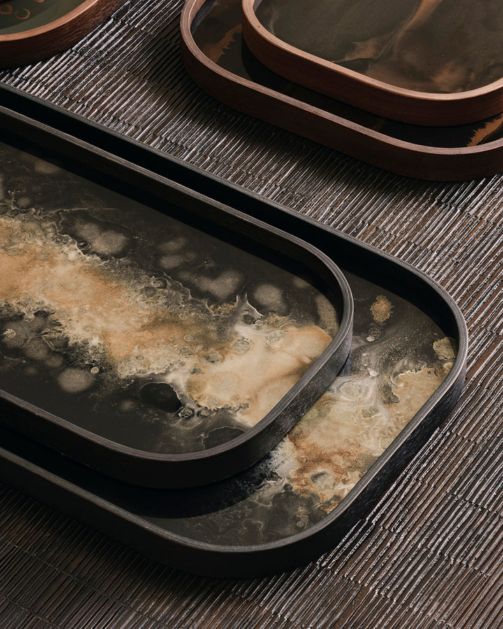 Tava valet Ethnicraft Organic negru
