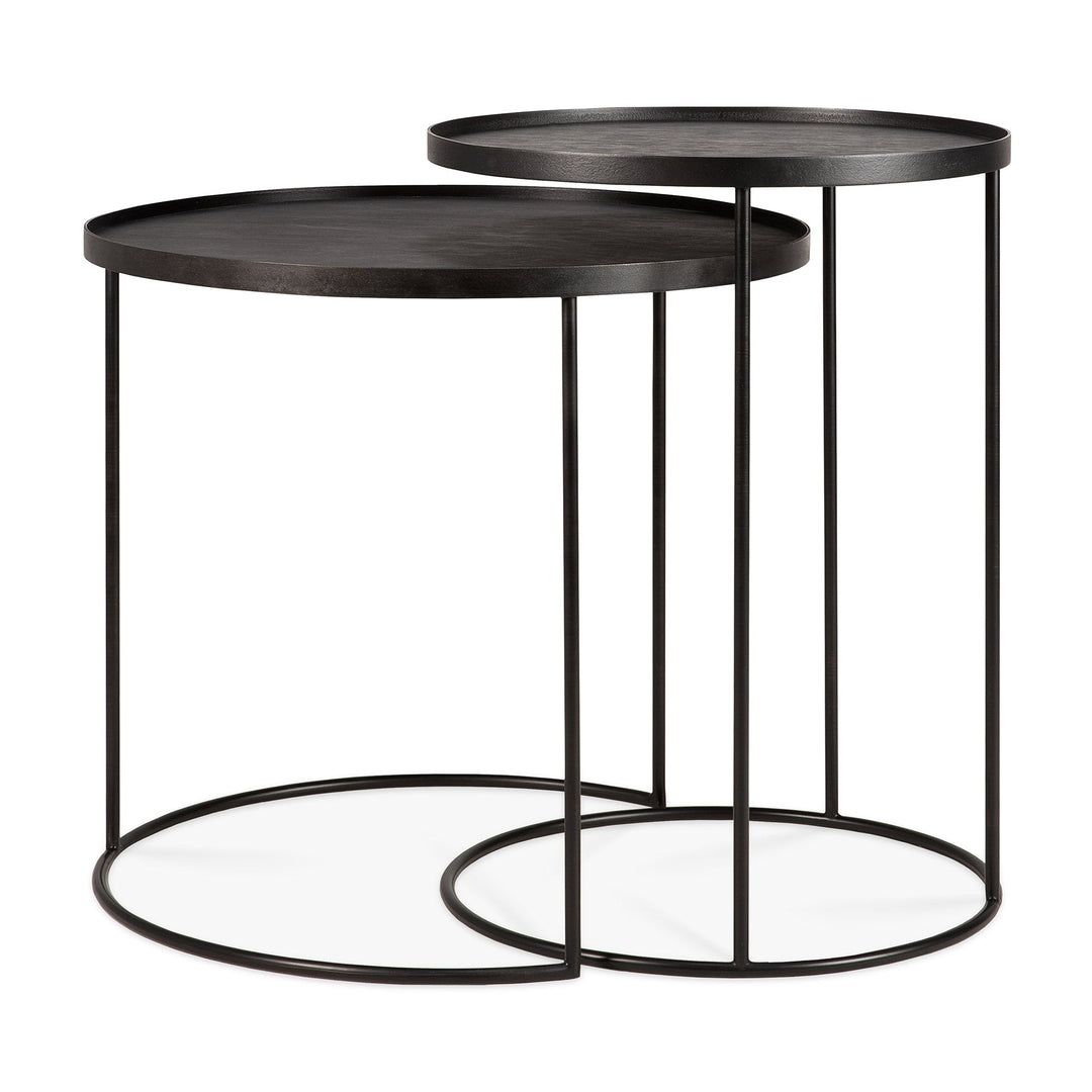 20721 Round tray side table set front cut web