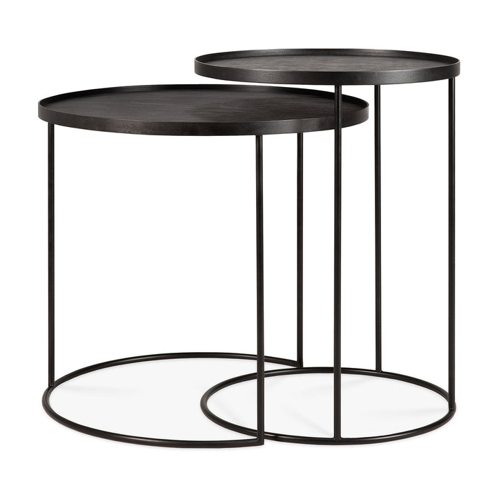 20721 Round tray side table set front cut web