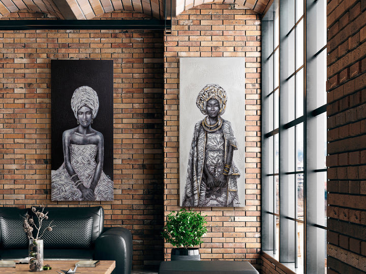 Tablou acrilic Schuller Kisai pictat pe pânză întinsă pe șasiu — 70x160 cm, vedere frontală