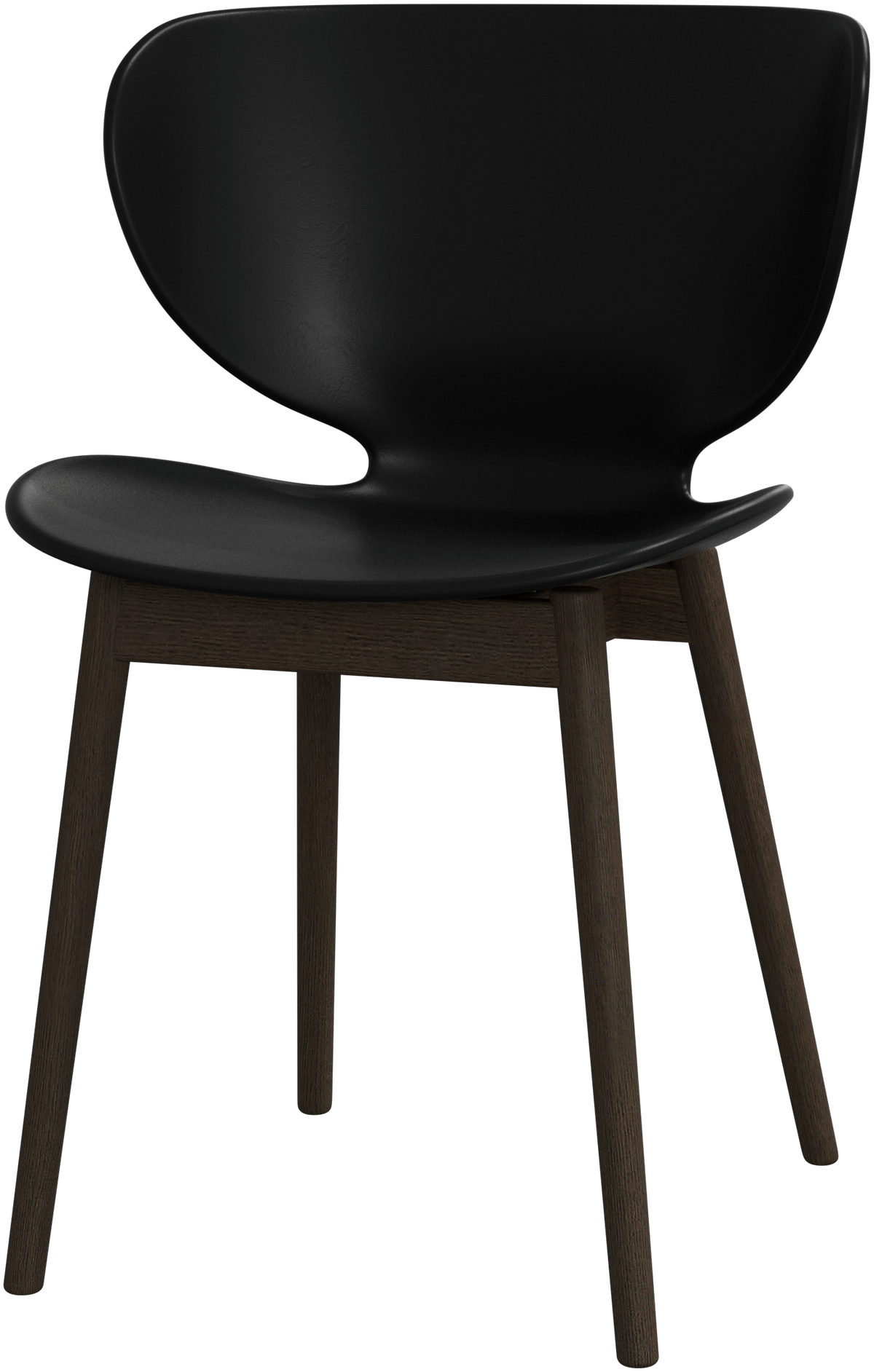 Scaun de dining BoConcept Hamilton negru, stejar închis — vedere de ansamblu