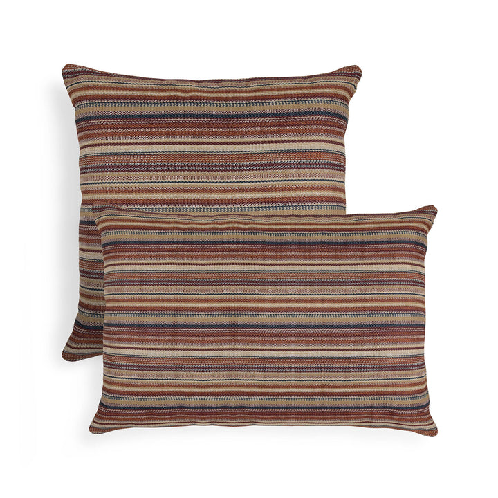 Pernă outdoor Zahara Stripes Ethnicraft în nuanță Terra — 60×40×15 cm