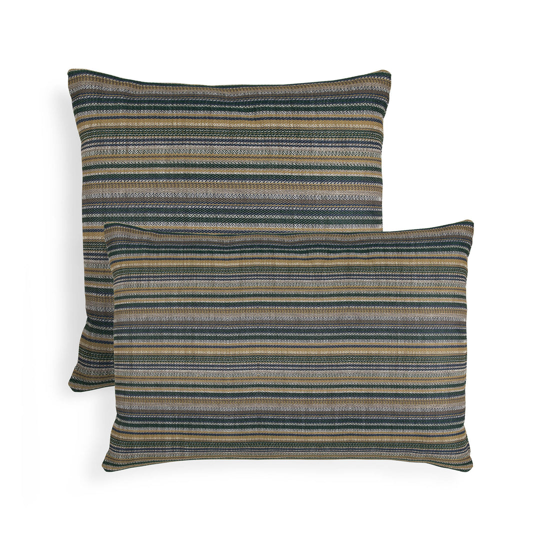 Pernă outdoor Zahara Stripes Ethnicraft în nuanță Blue — 60×40×15 cm