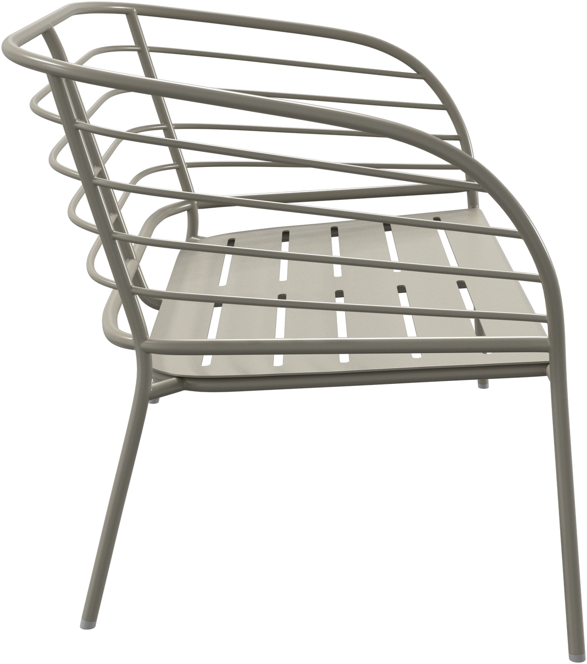 Canapea de exterior BoConcept Cancún Lounge, gri cenușiu mat — detaliu