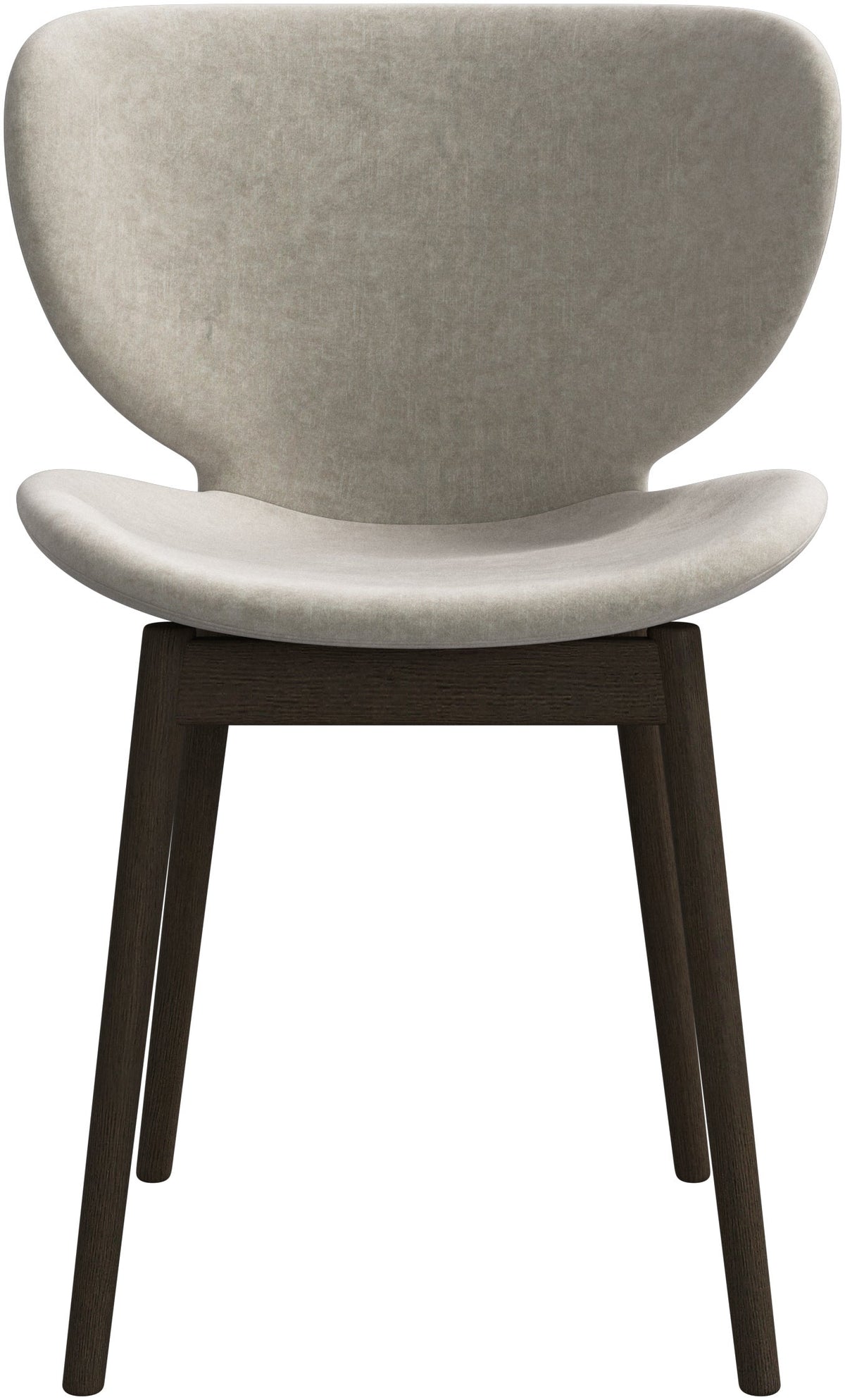 Scaun de dining BoConcept Hamilton, bej Ravello, stejar închis — detaliu
