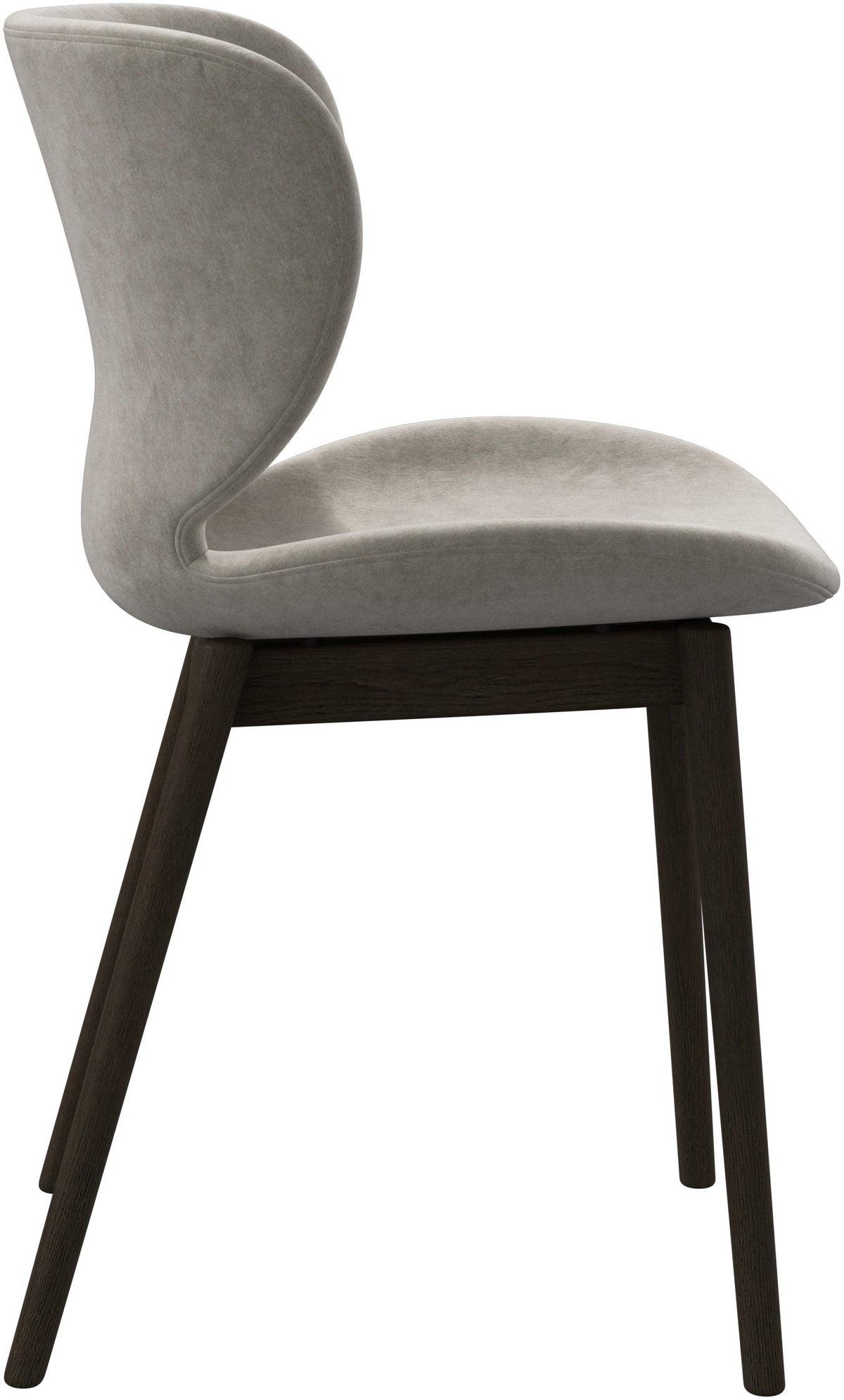 Scaun de dining BoConcept Hamilton, bej Ravello, stejar închis — detaliu