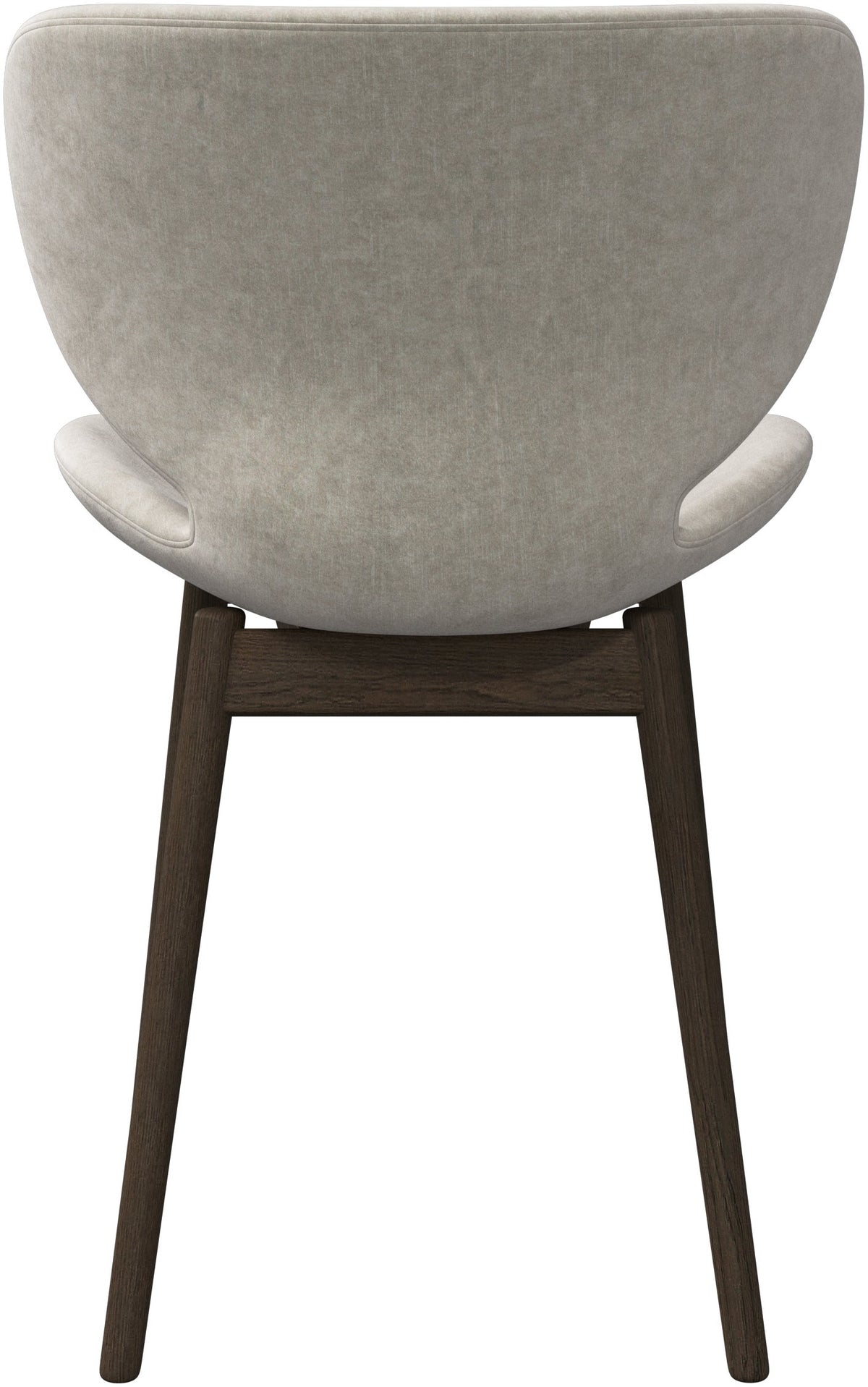 Scaun de dining BoConcept Hamilton, bej Ravello, stejar închis — detaliu