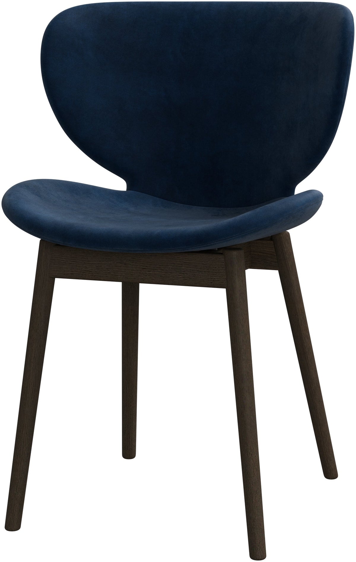 Scaun de dining BoConcept Hamilton, albastru închis Ravello, stejar închis — vedere de ansamblu