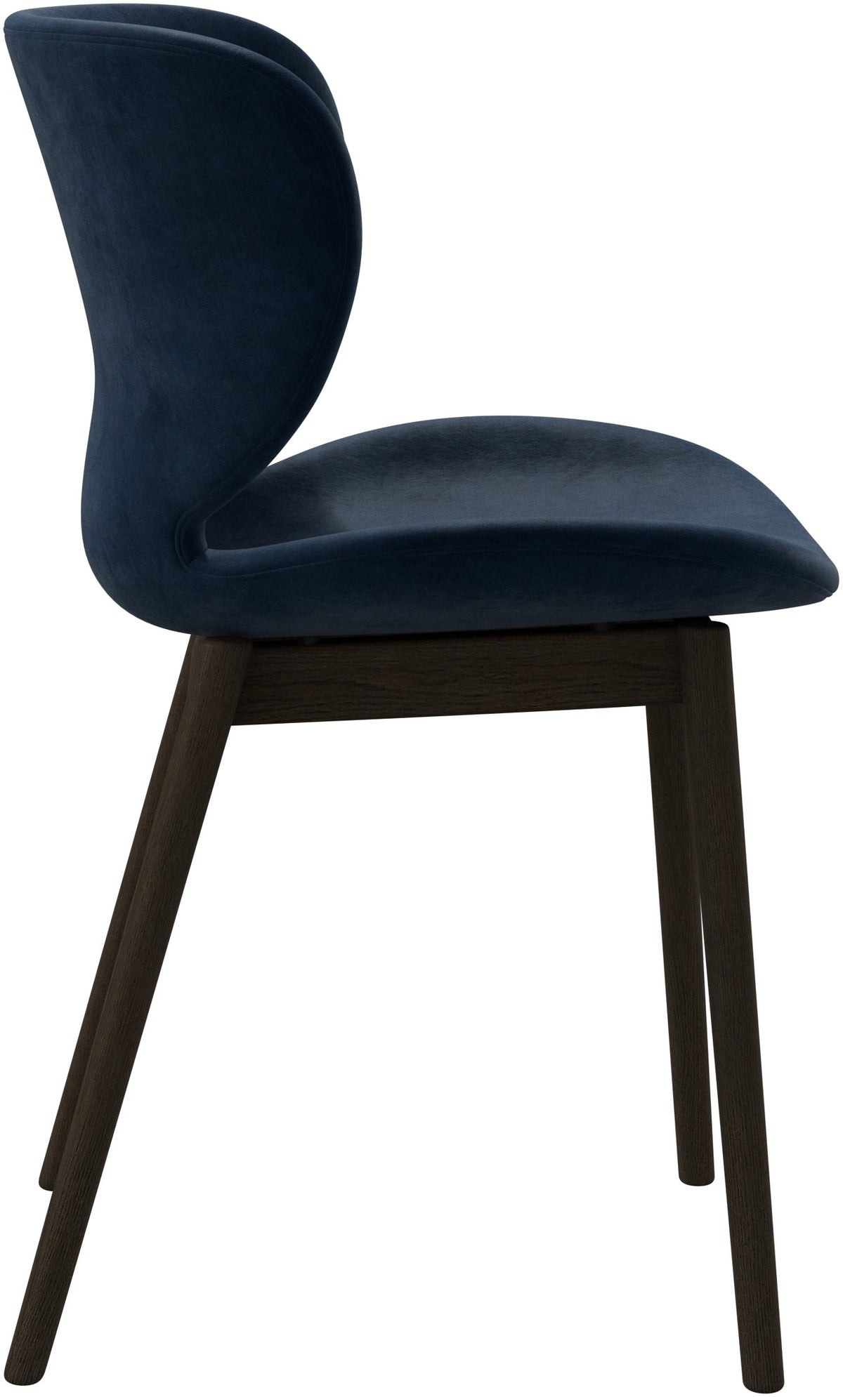 Scaun de dining BoConcept Hamilton, albastru închis Ravello, stejar închis — detaliu