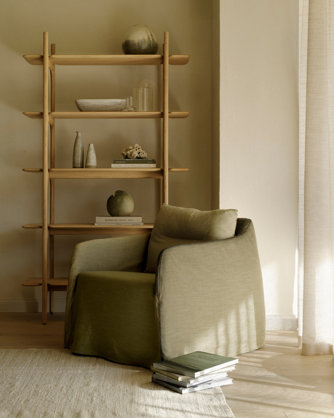 Fotoliu Weave Ethnicraft — textil Green
