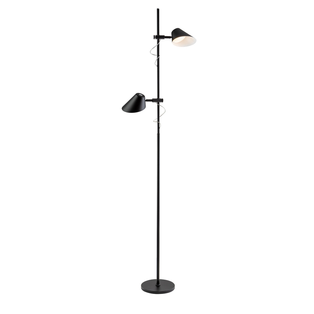 Lampadar Schuller Esino 2 lumini negru cu telecomandă