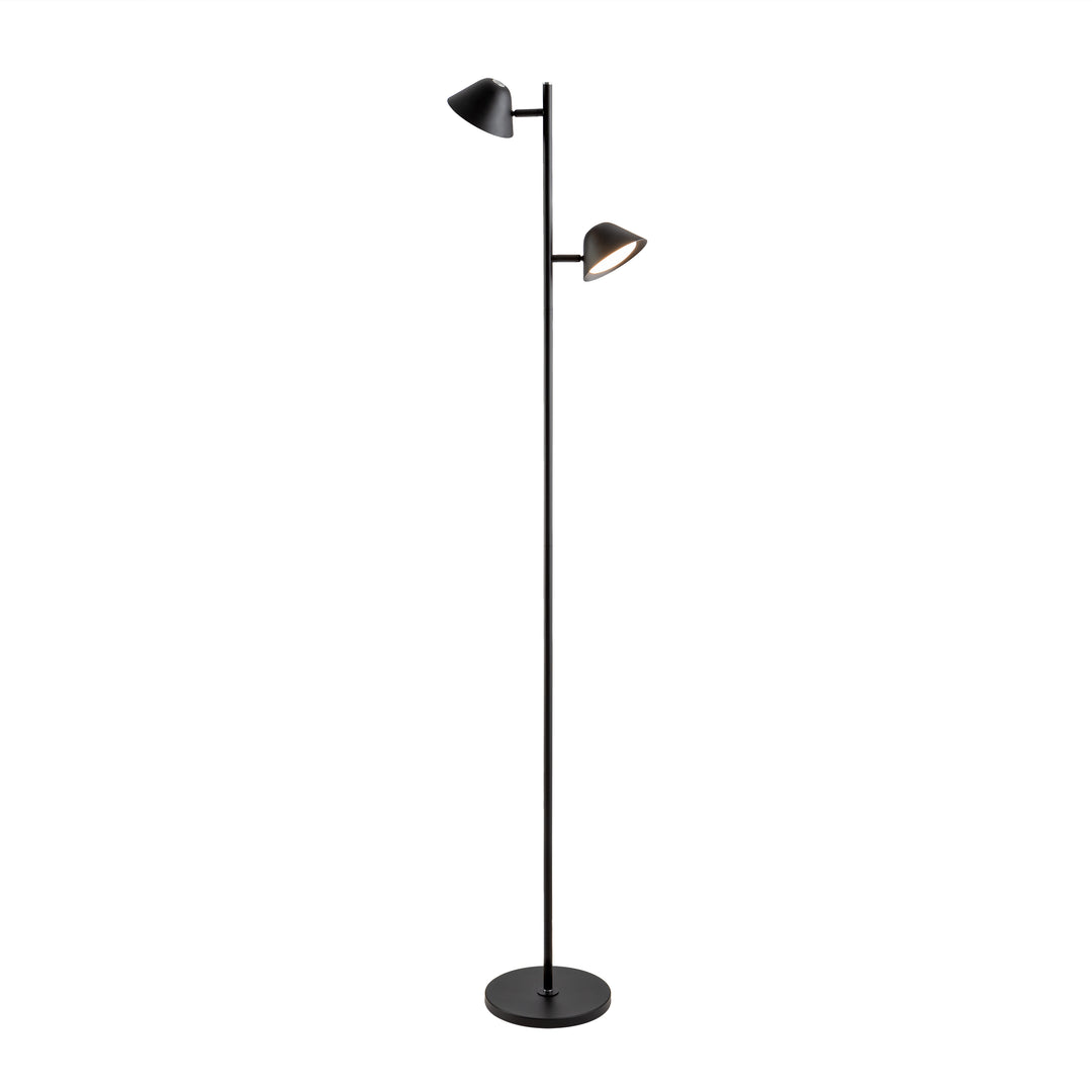 Lampadar Schuller Taros 2 lumini negru cu telecomandă