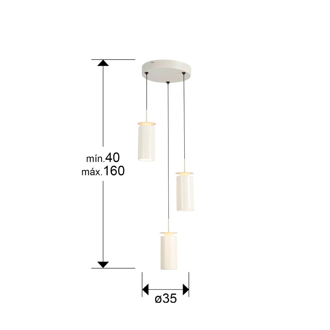 Lustra Schuller Alfara 3 lumini ceramica crem gri