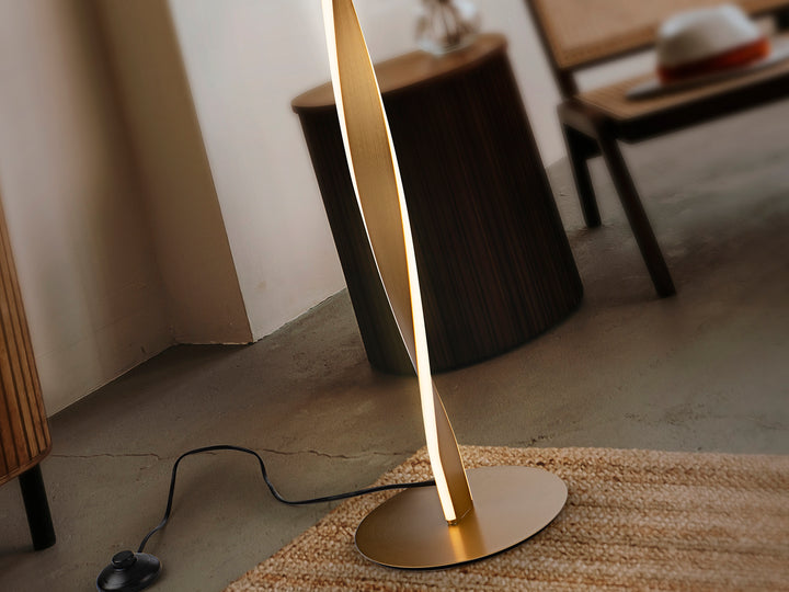 Lampadar Schuller Twist coloană auriu periat LED 40W