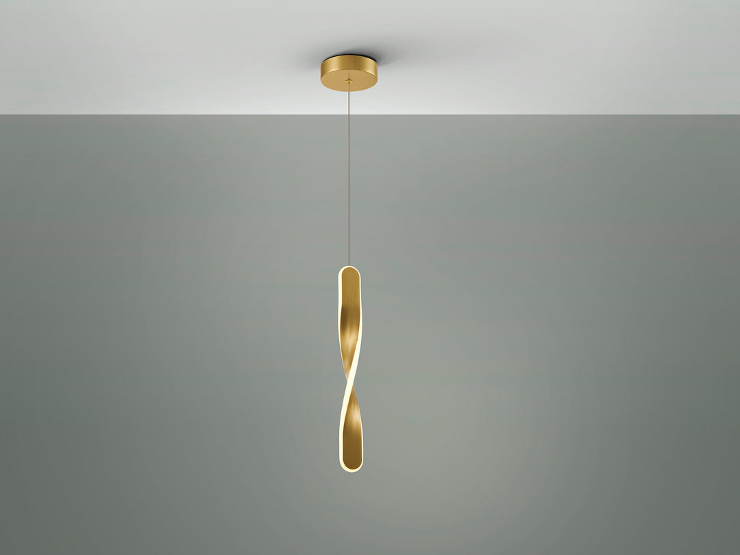 Lustra Schuller Twist 1 lumina auriu periat LED 11W
