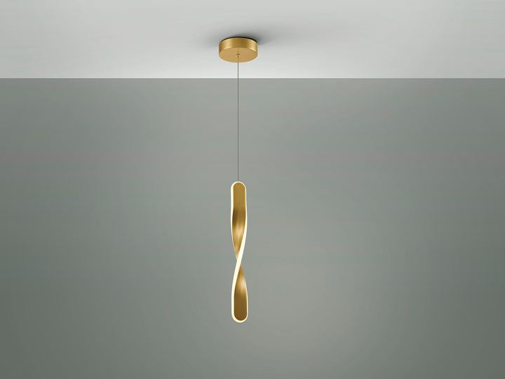 Lustra Schuller Twist 1 lumina auriu periat LED 11W