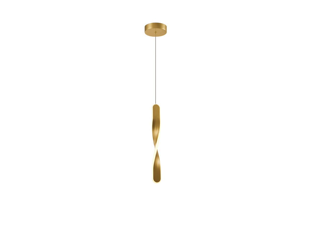 Lustra Schuller Twist 1 lumina auriu periat LED 11W