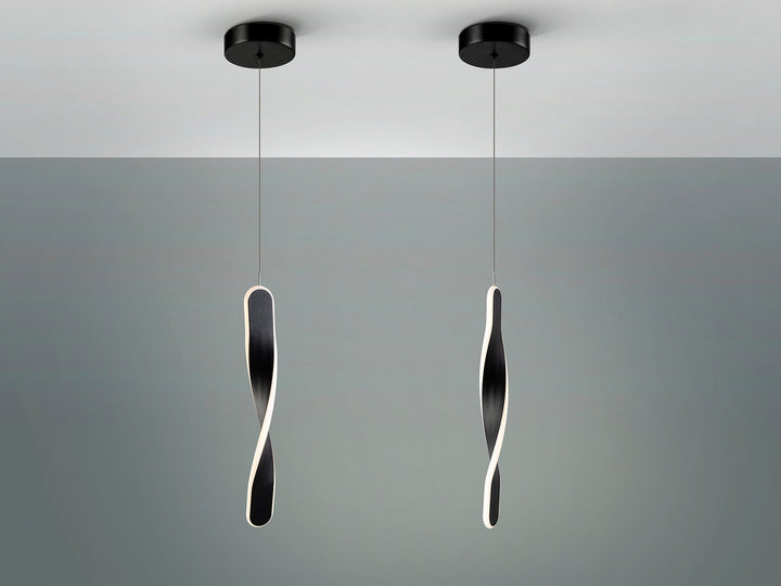 Lustra Schuller Twist 1 lumina negru mat LED 11W