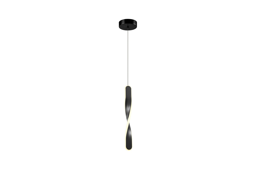 Lustra Schuller Twist 1 lumina negru mat LED 11W