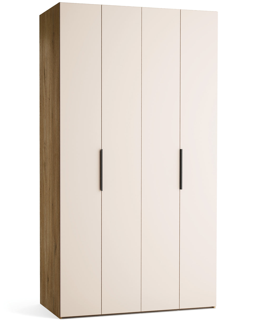 Dulap cu 4 usi bej nisip si carcasa stejar VOX Stor L 125 cm