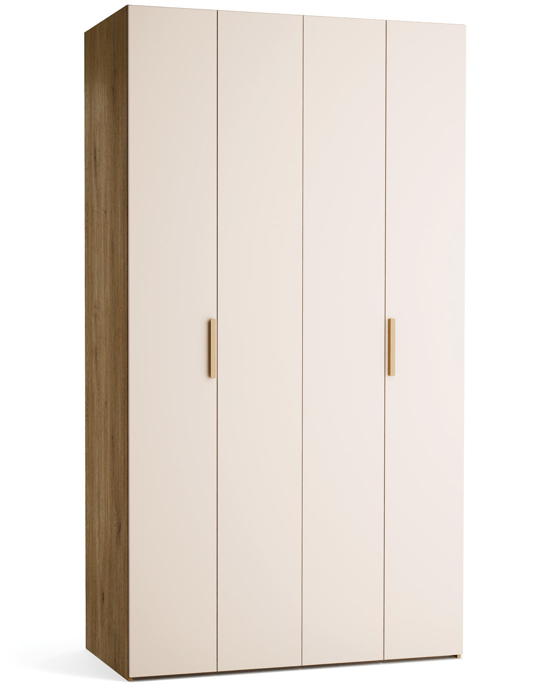 Dulap cu 4 usi bej nisip si carcasa stejar VOX Stor L 125 cm